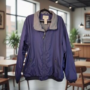 L.L.Bean Jacket Coat XXL Tall Mens Full Zip Thinsulate‎ Lined Navy Blue